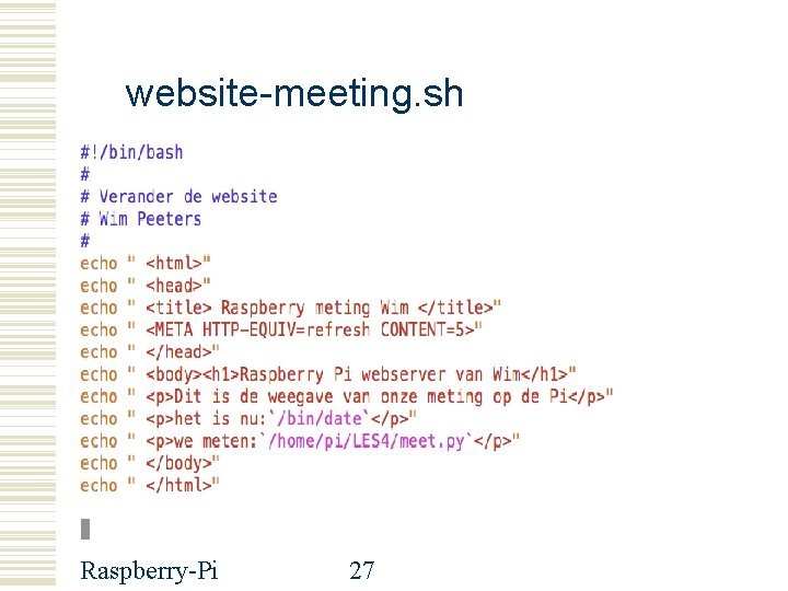 website-meeting. sh Raspberry-Pi 27 