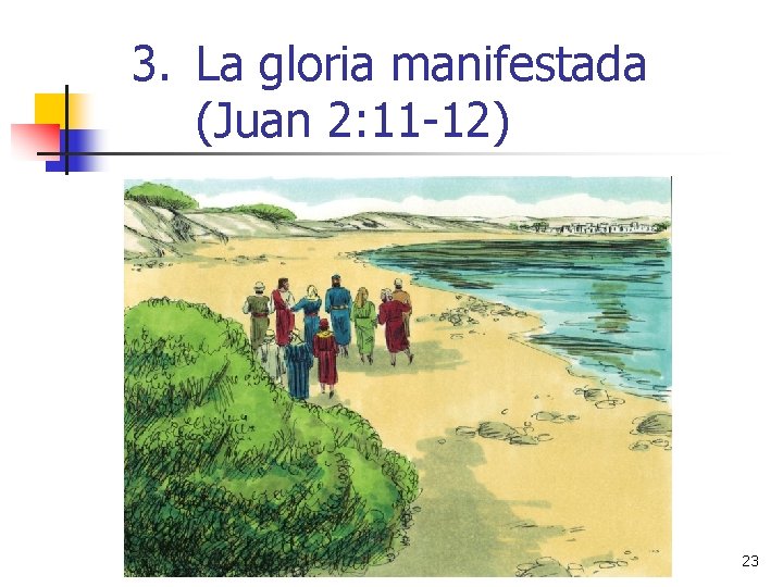 3. La gloria manifestada (Juan 2: 11 -12) 23 
