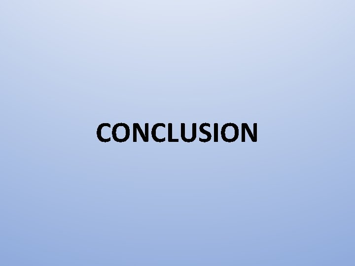 CONCLUSION 