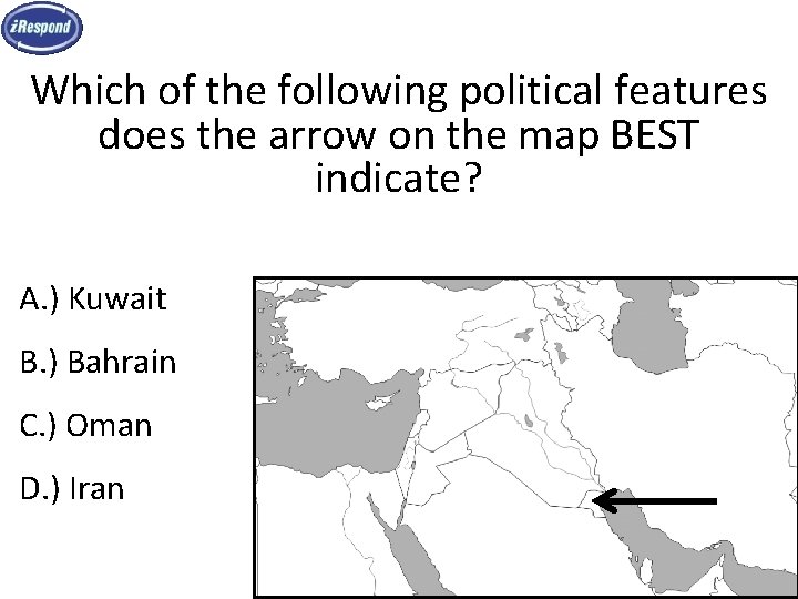 Which of the following political features does the arrow on the map BEST indicate?