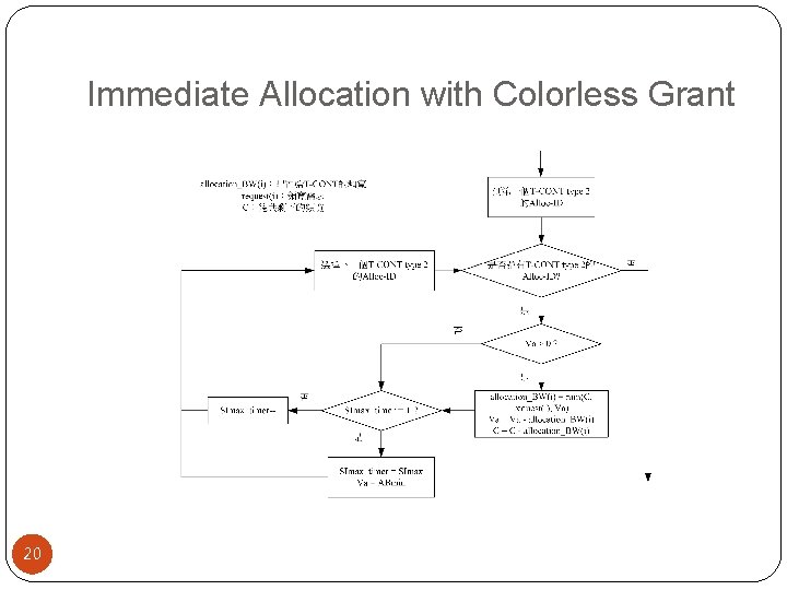 Immediate Allocation with Colorless Grant 20 