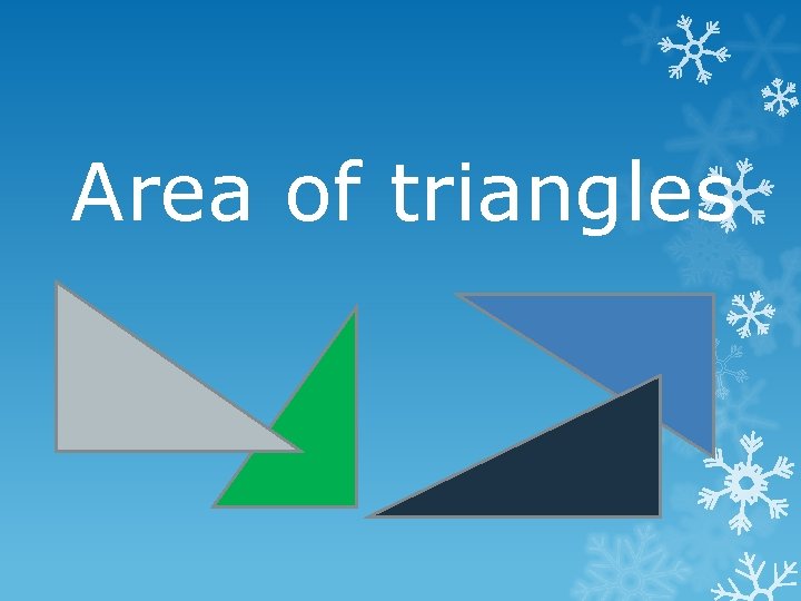 Area of triangles 