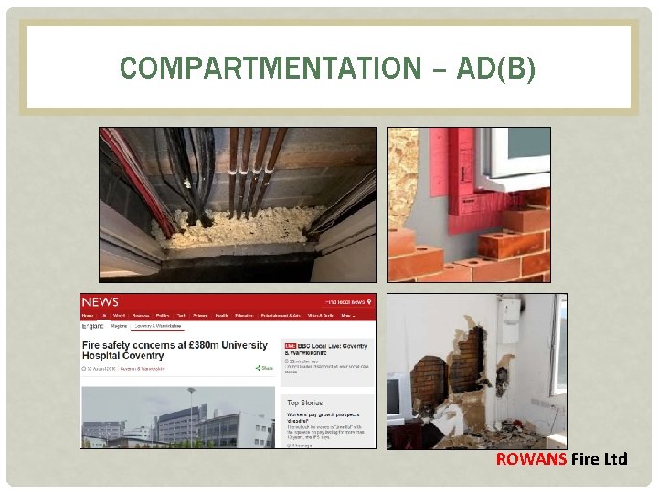 COMPARTMENTATION – AD(B) ROWANS Fire Ltd 