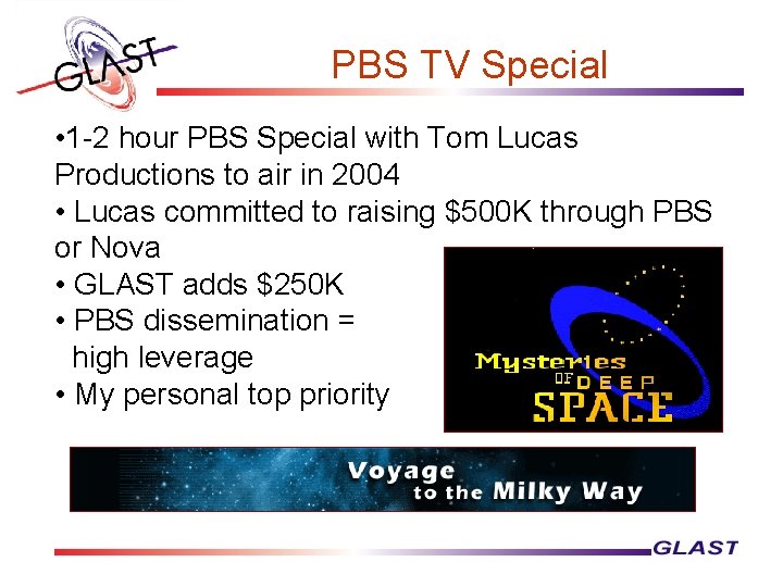 PBS TV Special • 1 -2 hour PBS Special with Tom Lucas Productions to
