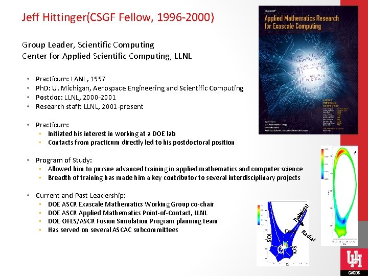 Jeff Hittinger(CSGF Fellow, 1996 -2000) Group Leader, Scientific Computing Center for Applied Scientific Computing,