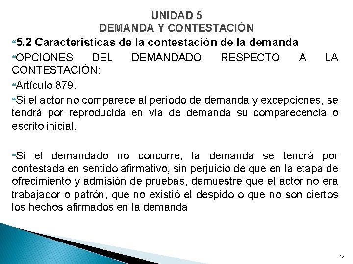 DERECHO PROCESAL LABORAL UNIDAD 5 DERECHO PROCESAL DEL
