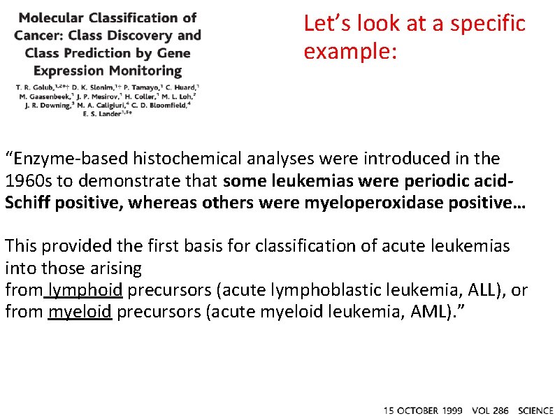 Let’s look at a specific example: “Enzyme-based histochemical analyses were introduced in the 1960