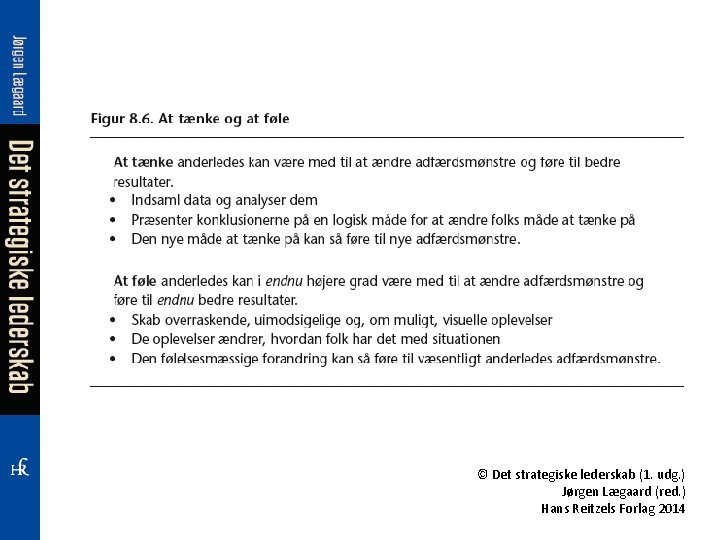 © Det strategiske lederskab (1. udg. ) Jørgen Lægaard (red. ) Hans Reitzels Forlag