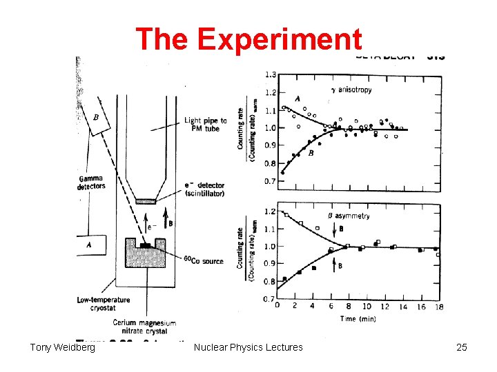 The Experiment Tony Weidberg Nuclear Physics Lectures 25 