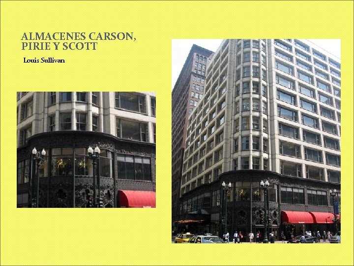 ALMACENES CARSON, PIRIE Y SCOTT Louis Sullivan 