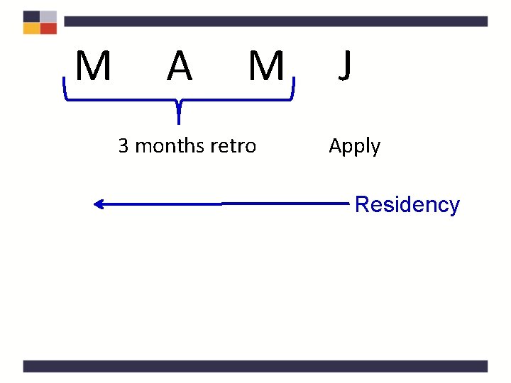 M A M 3 months retro J Apply Residency 