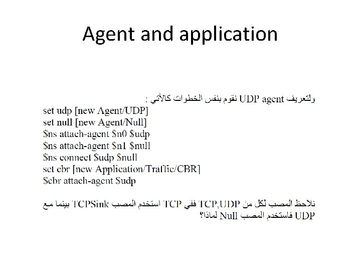 Agent and application 