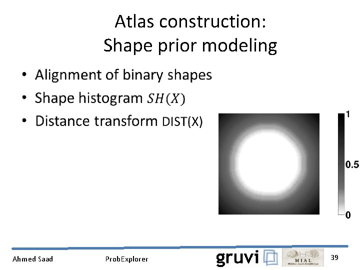 Atlas construction: Shape prior modeling • Ahmed Saad Prob. Explorer 39 