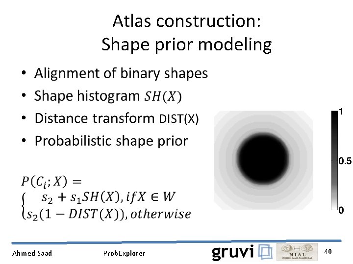 Atlas construction: Shape prior modeling • Ahmed Saad Prob. Explorer 40 