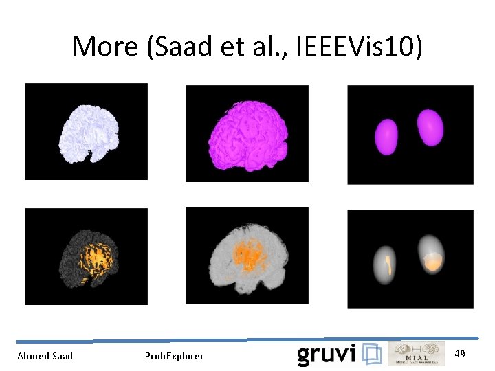 More (Saad et al. , IEEEVis 10) Ahmed Saad Prob. Explorer 49 