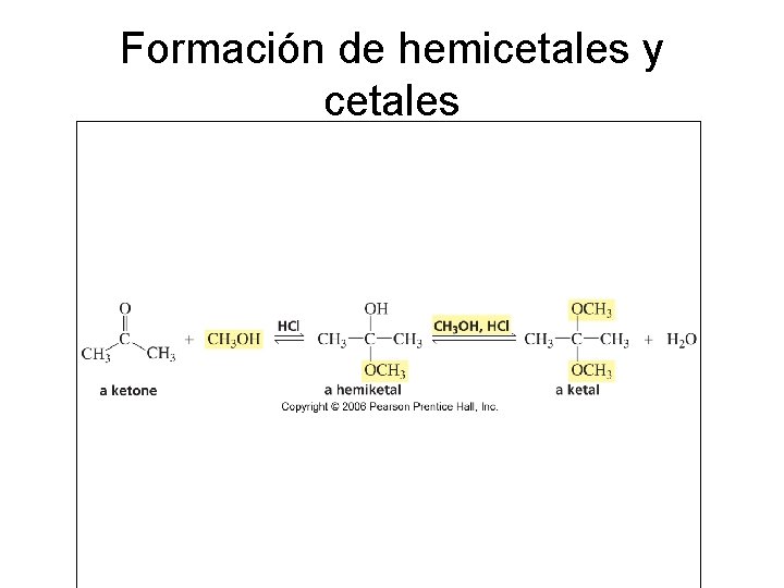 Formación de hemicetales y cetales 