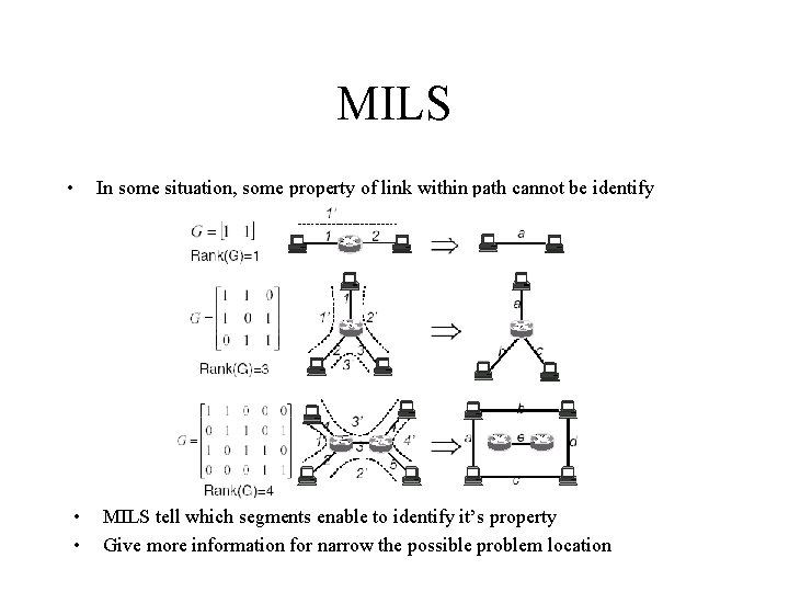 MILS • • • In some situation, some property of link within path cannot