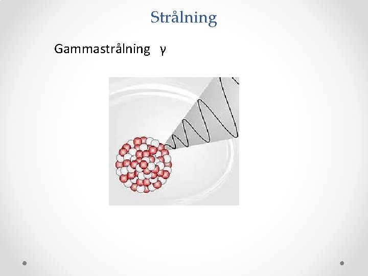 Strålning Gammastrålning γ 