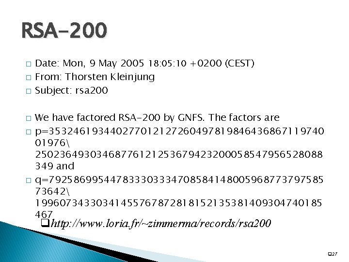 RSA-200 � � � Date: Mon, 9 May 2005 18: 05: 10 +0200 (CEST)