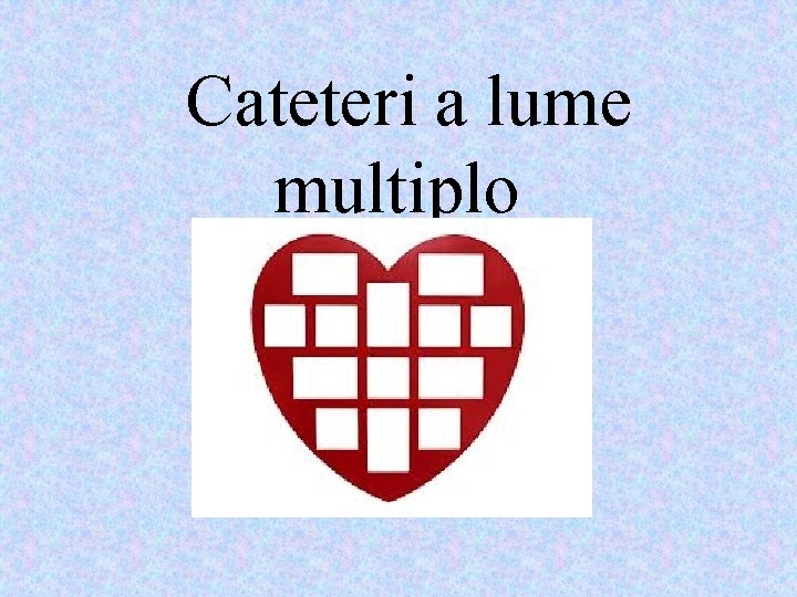 Cateteri a lume multiplo 