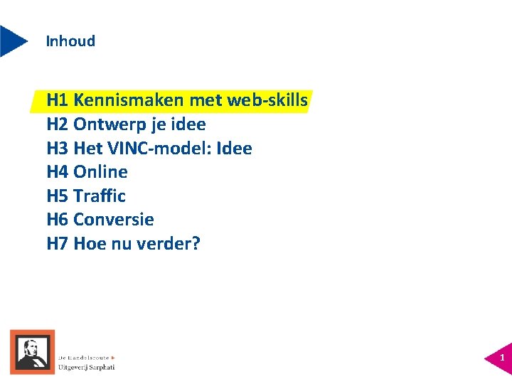 Inhoud H 1 Kennismaken met web-skills H 2 Ontwerp je idee H 3 Het