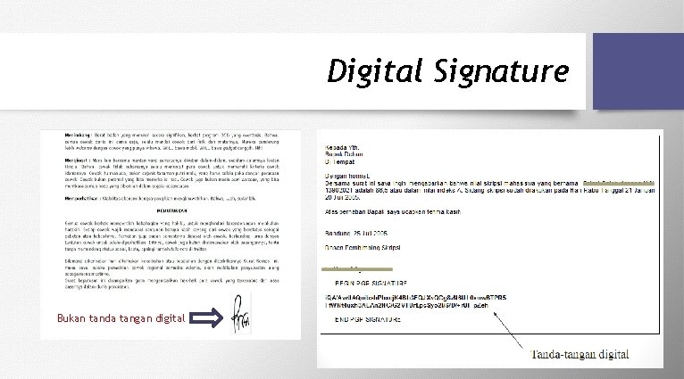 Digital Signature Bukan tanda tangan digital 