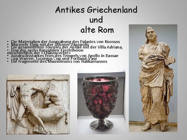 Antikes Griechenland und alte Rom • Die Materialien der Ausgrabung des Palastes von Knossos