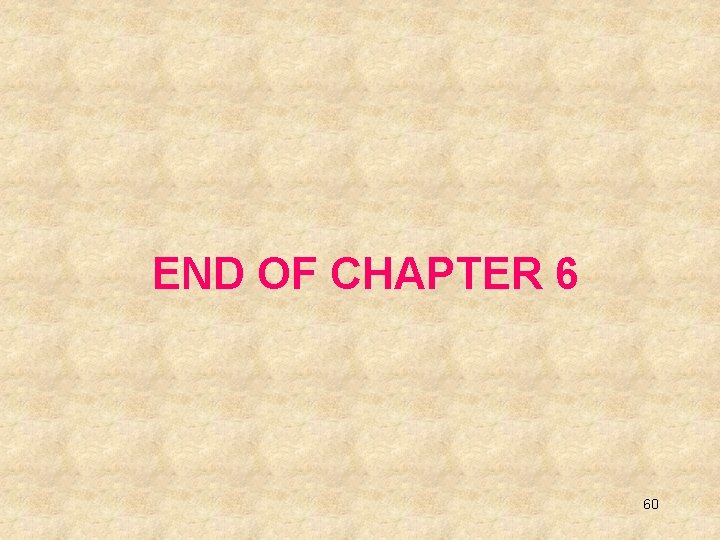 END OF CHAPTER 6 60 