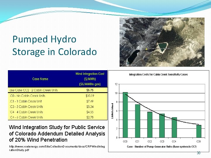 Pumped Hydro Storage in Colorado Wind Integration Study for Public Service of Colorado Addendum