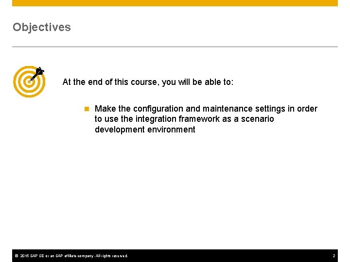 Objectives At the end of this course, you will be able to: n Make