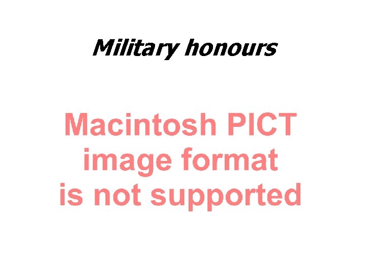 Military honours 