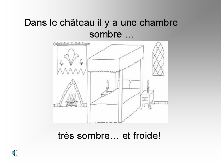 Dans le château il y a une chambre sombre … très sombre… et froide!