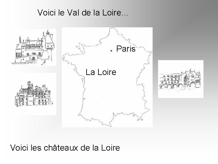 Voici le Val de la Loire… Paris La Loire Voici les châteaux de la