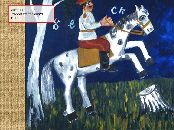 Michail Larionov Soldaat op een paard 1911 