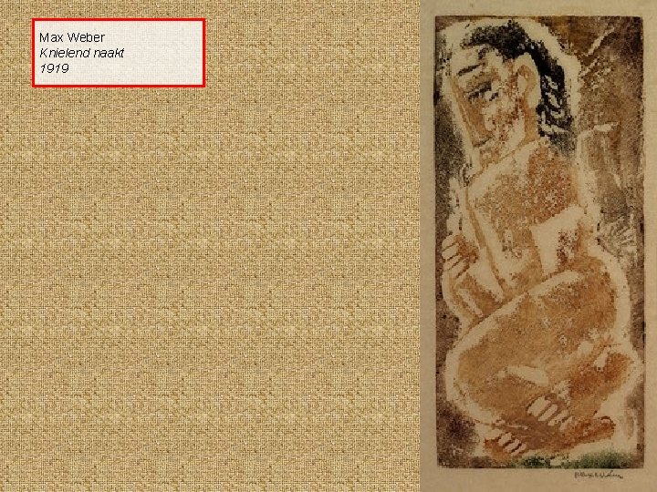 Max Weber Knielend naakt 1919 