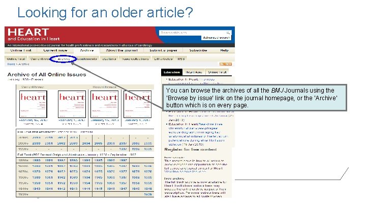 Looking for an older article? You can browse the archives of all the BMJ
