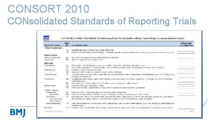 CONSORT 2010 CONsolidated Standards of Reporting Trials 