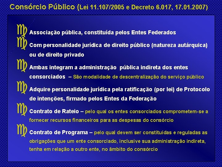 Consórcio Público (Lei 11. 107/2005 e Decreto 6. 017, 17. 01. 2007) c c