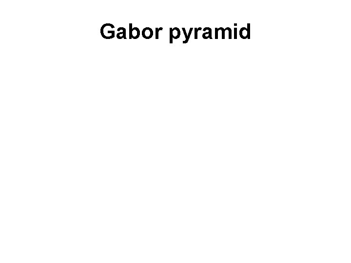 Gabor pyramid 