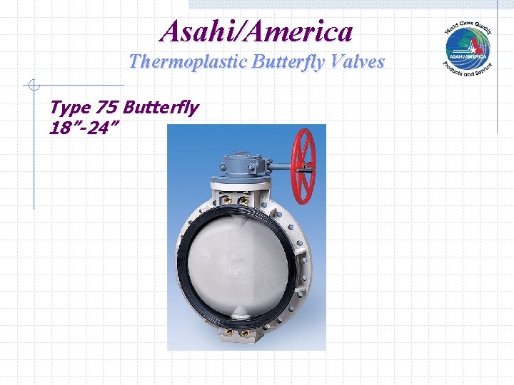 Asahi/America Thermoplastic Butterfly Valves Type 75 Butterfly 18”-24” 