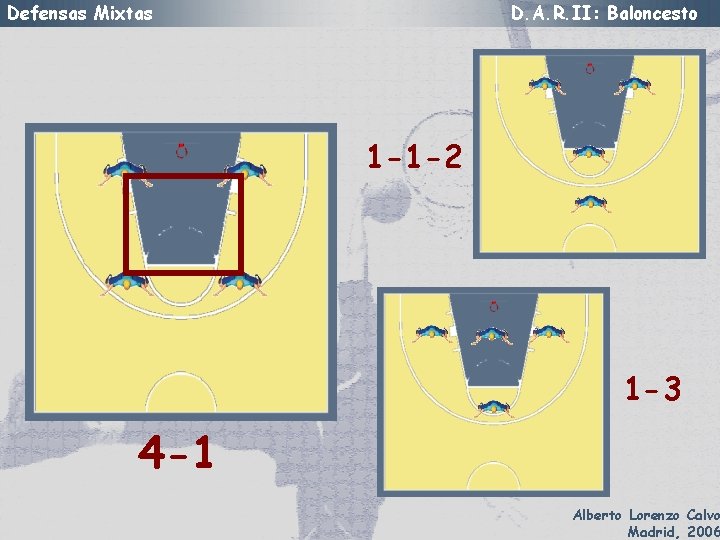 Defensas Mixtas D. A. R. II: Baloncesto 1 -1 -2 1 -3 4 -1