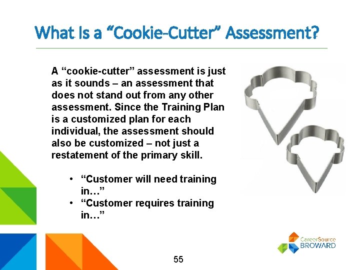 What Is a “Cookie-Cutter” Assessment? A “cookie-cutter” assessment is just as it sounds –