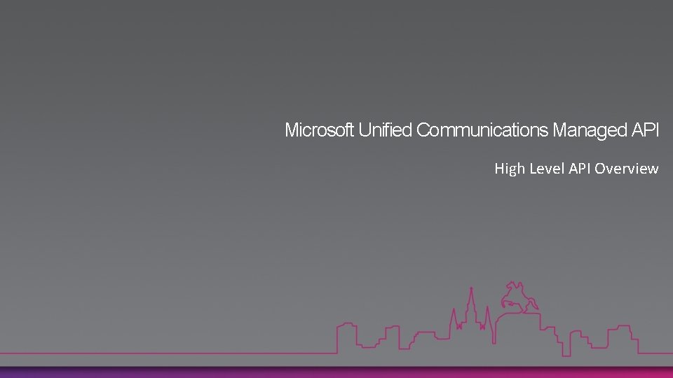 Microsoft Unified Communications Managed API High Level API Overview 