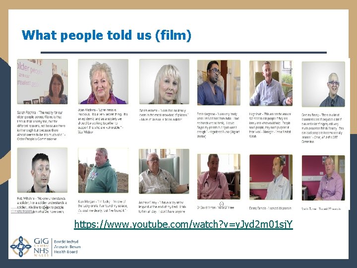 What people told us (film) https: //www. youtube. com/watch? v=y. Jyd 2 m 01