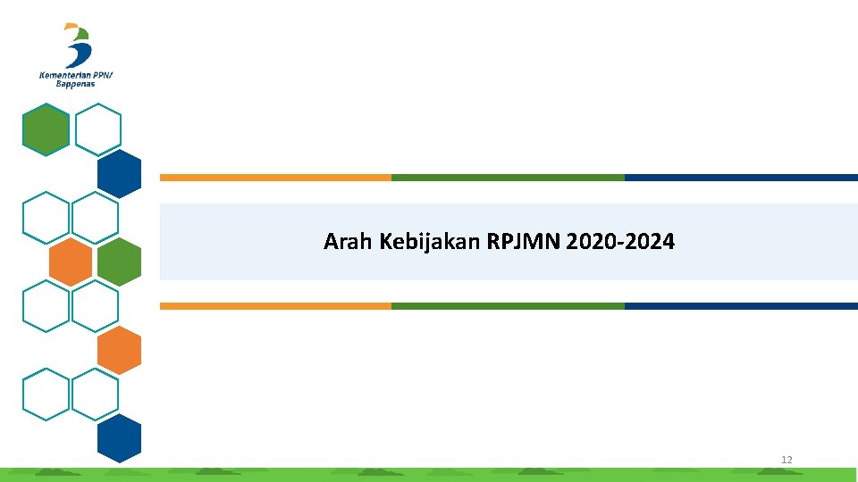 Arah Kebijakan RPJMN 2020 -2024 12 