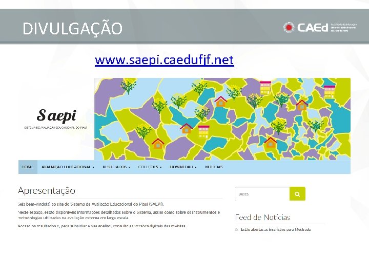 DIVULGAÇÃO www. saepi. caedufjf. net 