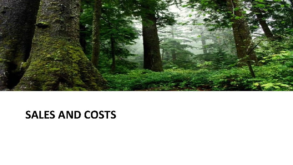 SALES AND COSTS SALES AND COSTS