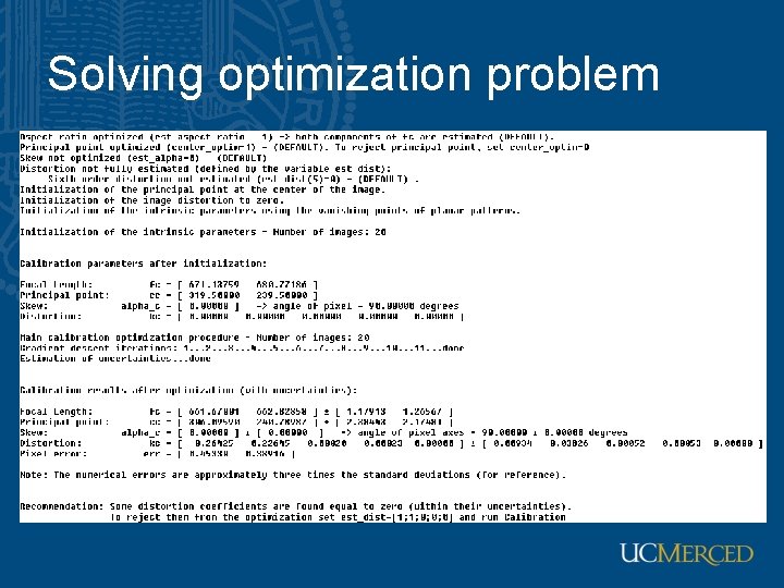 Solving optimization problem 