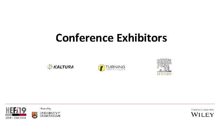 Conference Exhibitors 