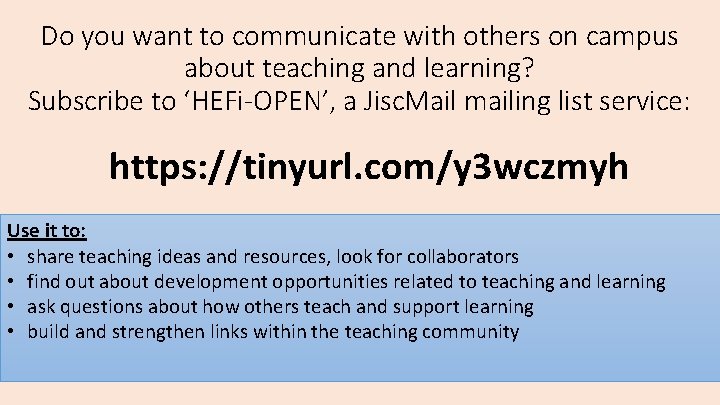Do you want to communicate with others on campus about teaching and learning? Subscribe